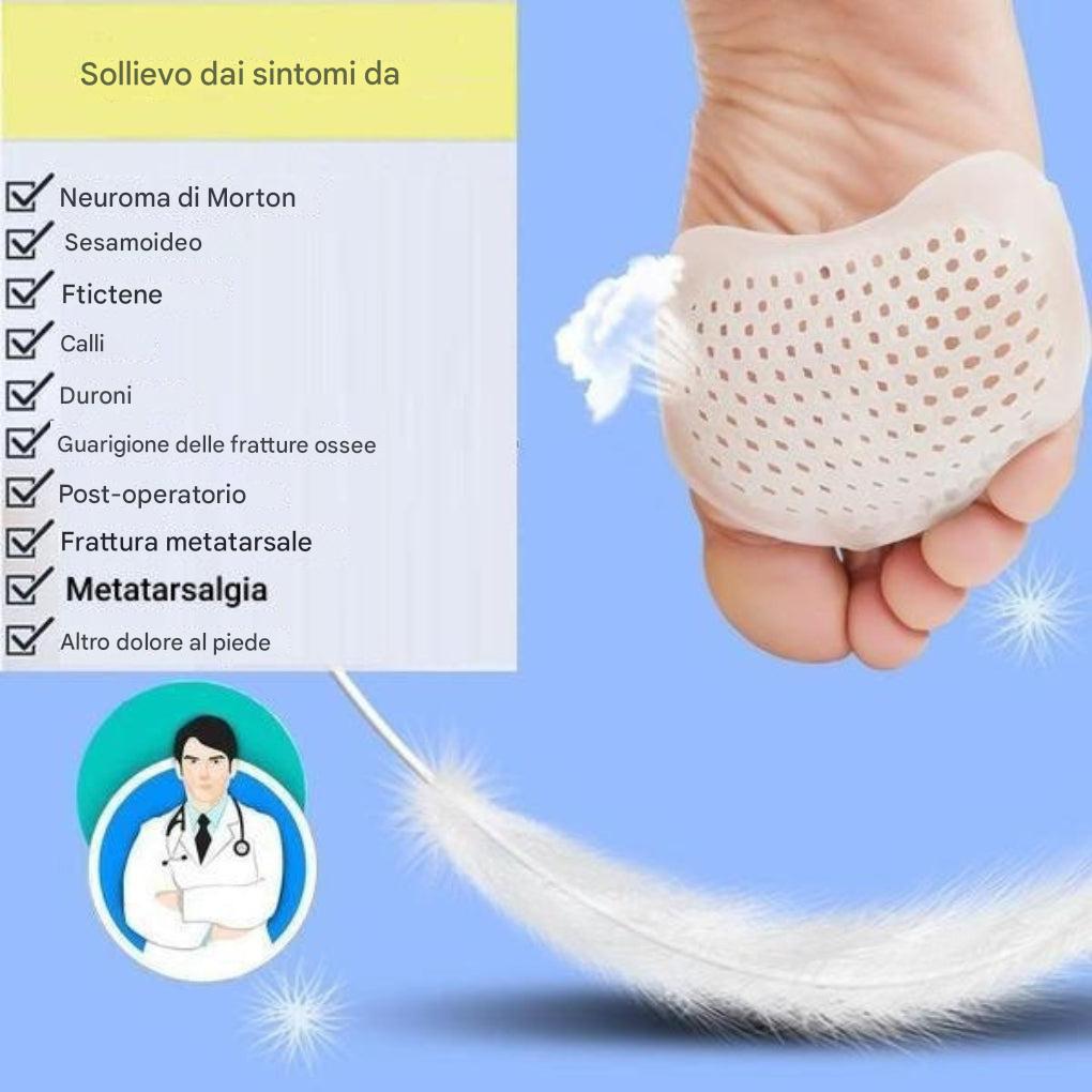 Set di 2 cuscinetti metatarsali in gel traspirante