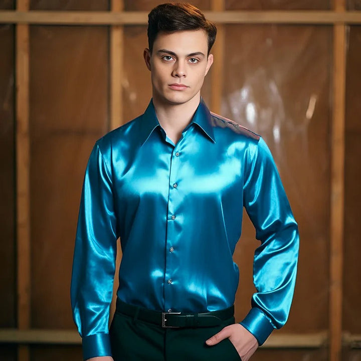 Camicia da uomo lucida in stile business