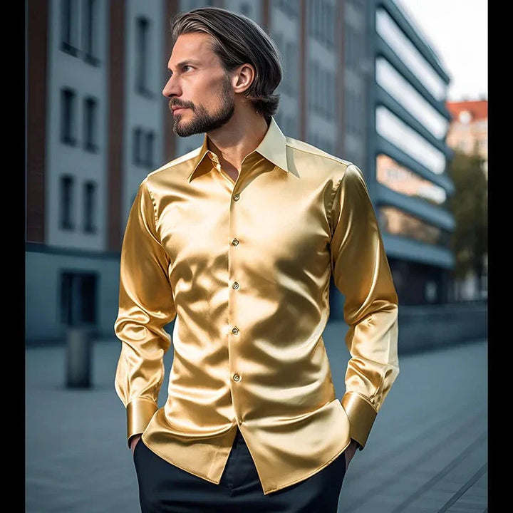 Camicia da uomo lucida in stile business