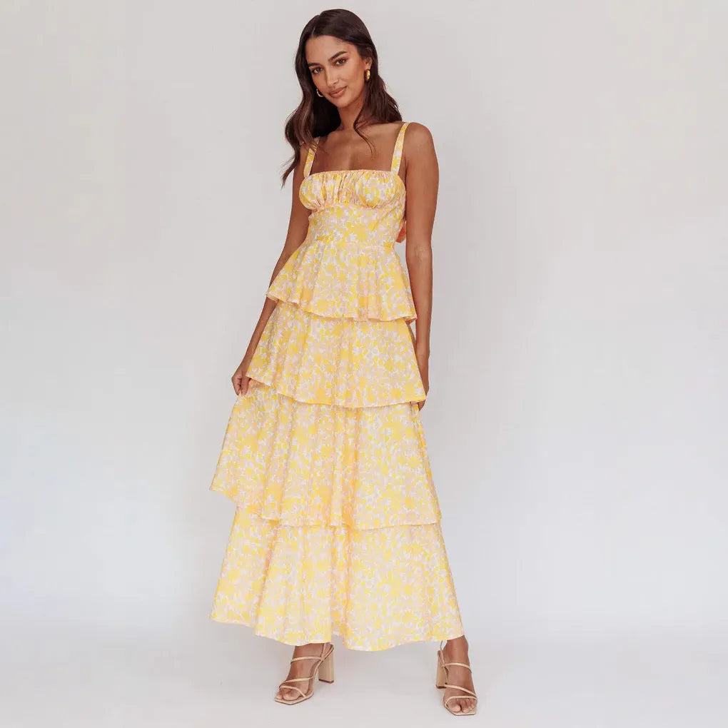 Abito lungo floreale boho