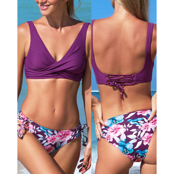 Bikini da spiaggia 2 pezzi da donna Stile estivo vibrante