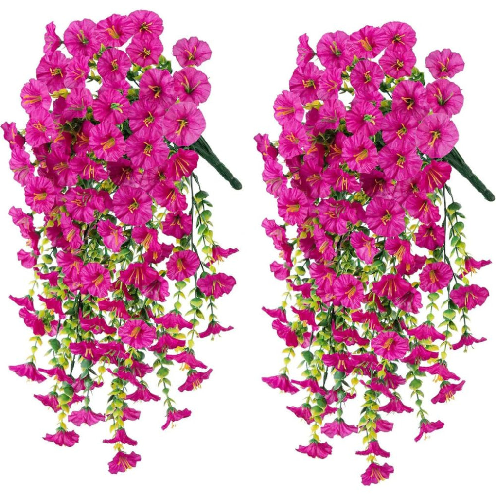 Decorazione da appendere con fiori artificiali di ipomea resistenti ai raggi UV