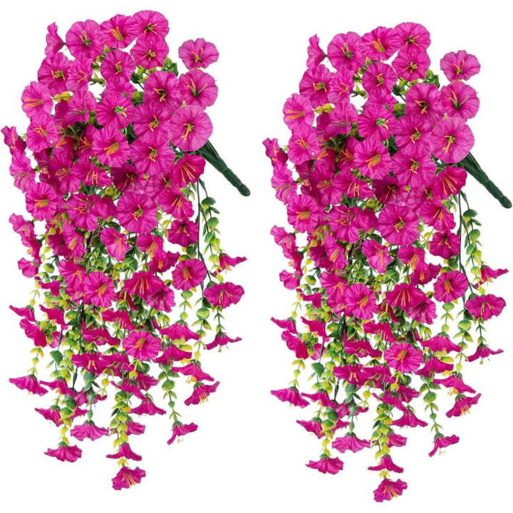 Decorazione da appendere con fiori artificiali di ipomea resistenti ai raggi UV