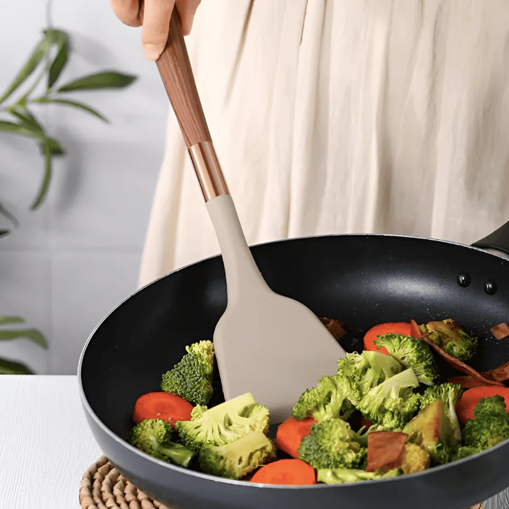 Set di utensili da cucina in silicone Luxe da 10 pezzi