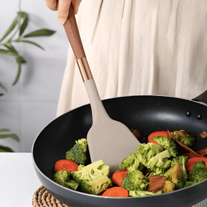 Set di utensili da cucina in silicone Luxe da 10 pezzi