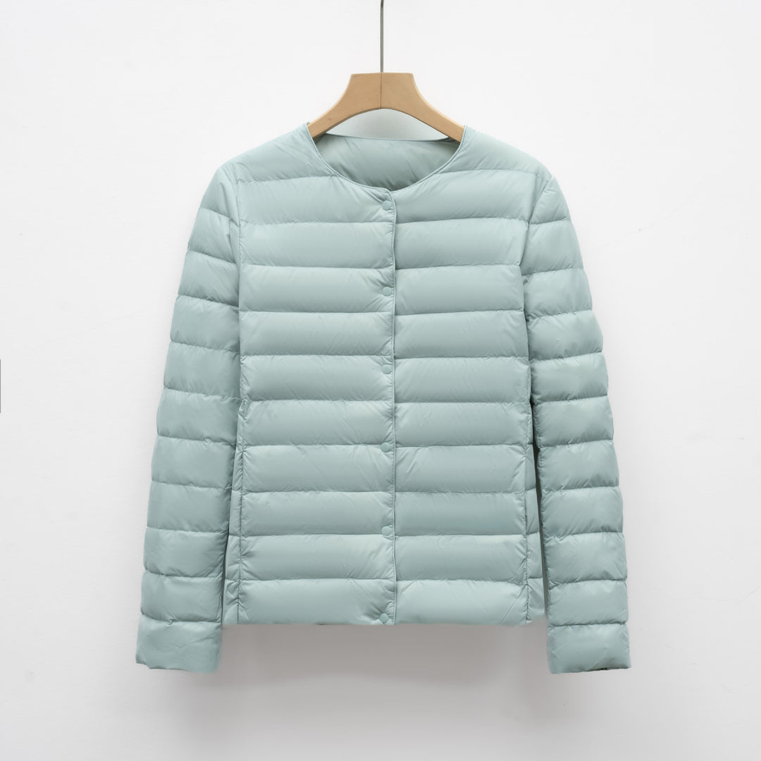 Piumino portatile senza colletto per primavera e inverno