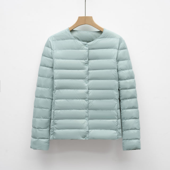Piumino portatile senza colletto per primavera e inverno