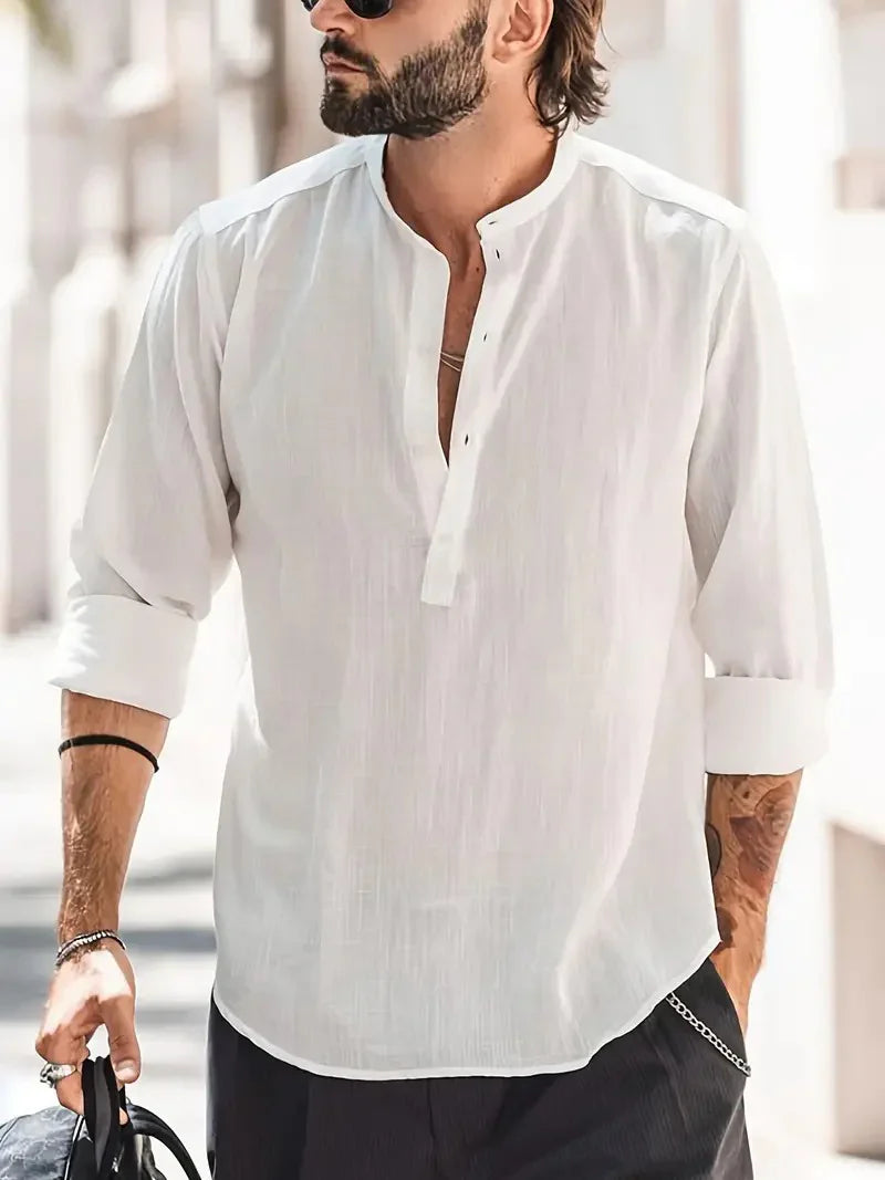 Camicia di lino da uomo