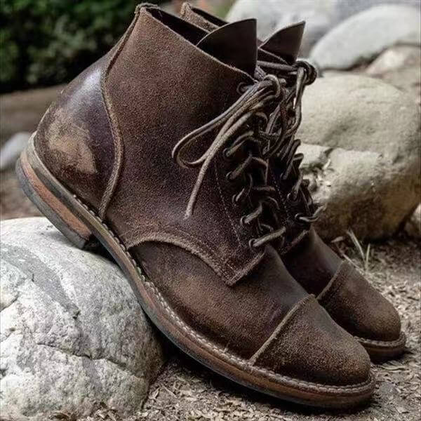 Stivale confortevole da uomo in pelle