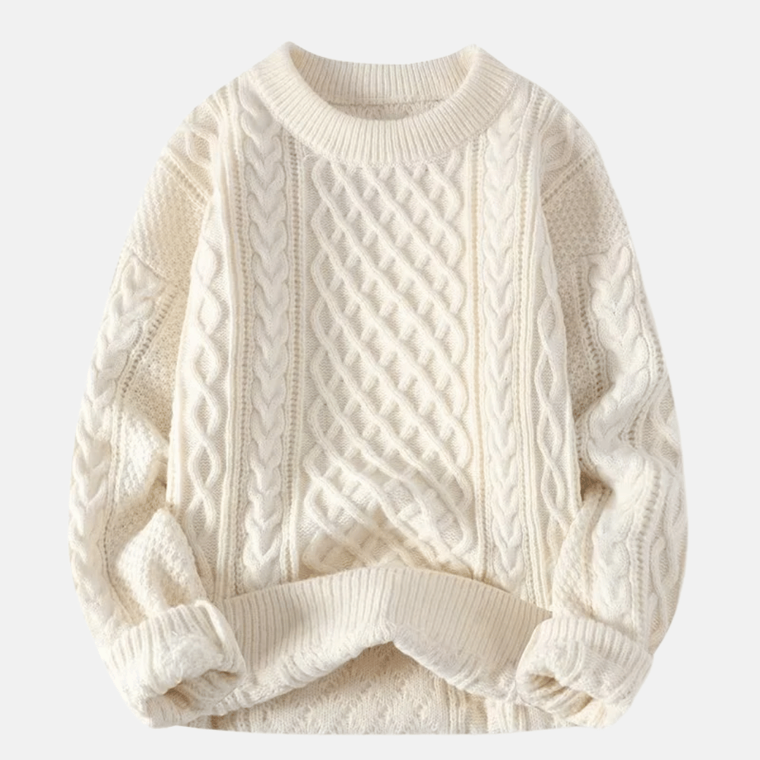 Maglione invernale da uomo in maglia tinta unita