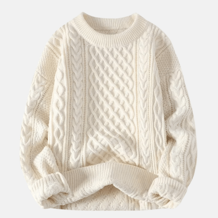 Maglione invernale da uomo in maglia tinta unita