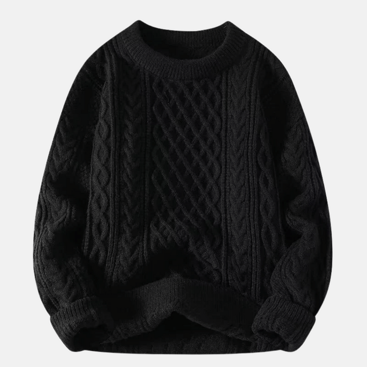 Maglione invernale da uomo in maglia tinta unita