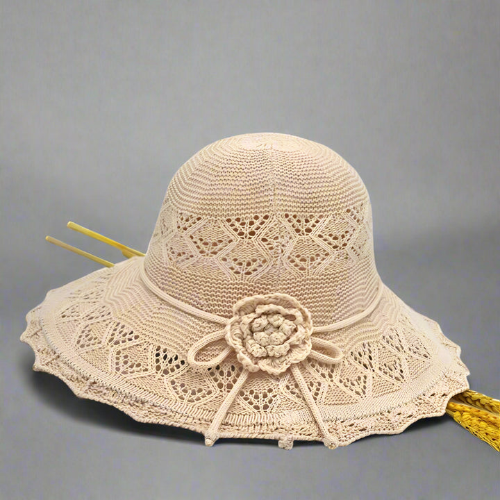 Elegante cappello da sole in pizzo per donna
