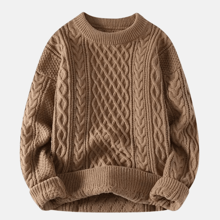Maglione invernale da uomo in maglia tinta unita