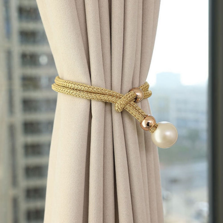 Set di 2 eleganti fermatende con perle