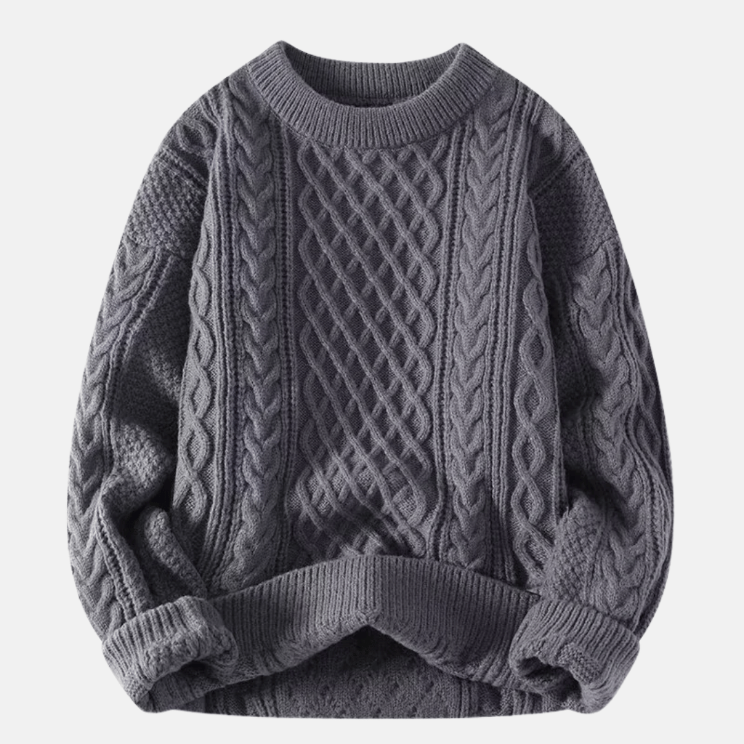 Maglione invernale da uomo in maglia tinta unita