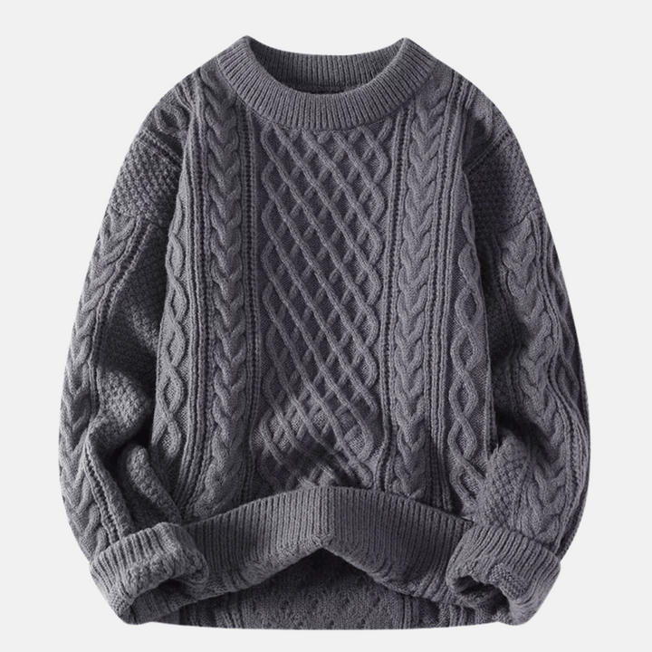 Maglione invernale da uomo in maglia tinta unita