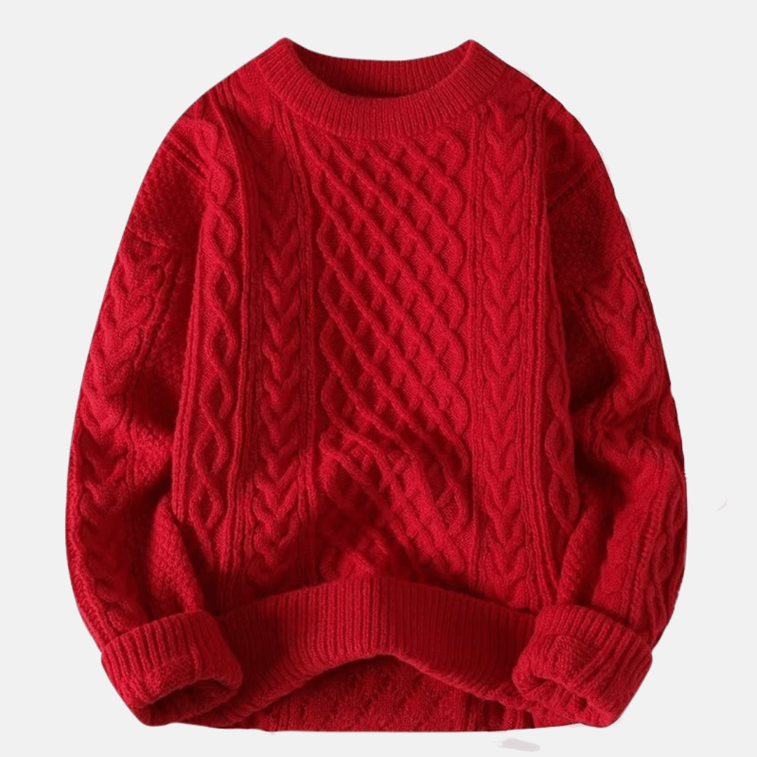 Maglione invernale da uomo in maglia tinta unita
