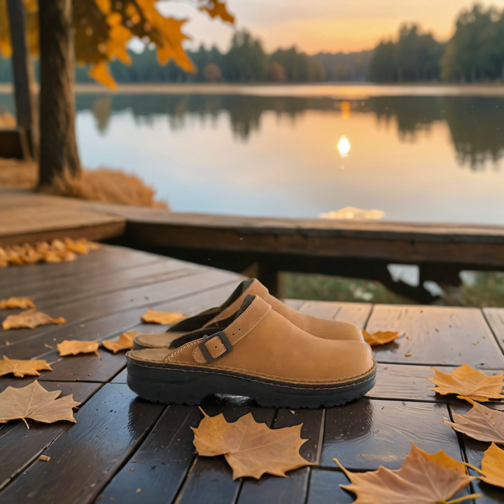 Zoccoli unisex Slip On in pelle