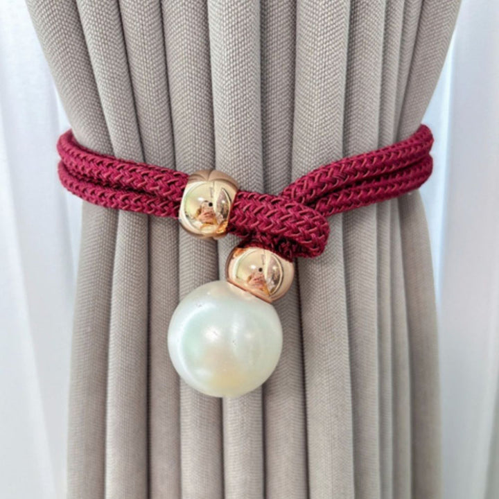 Set di 2 eleganti fermatende con perle