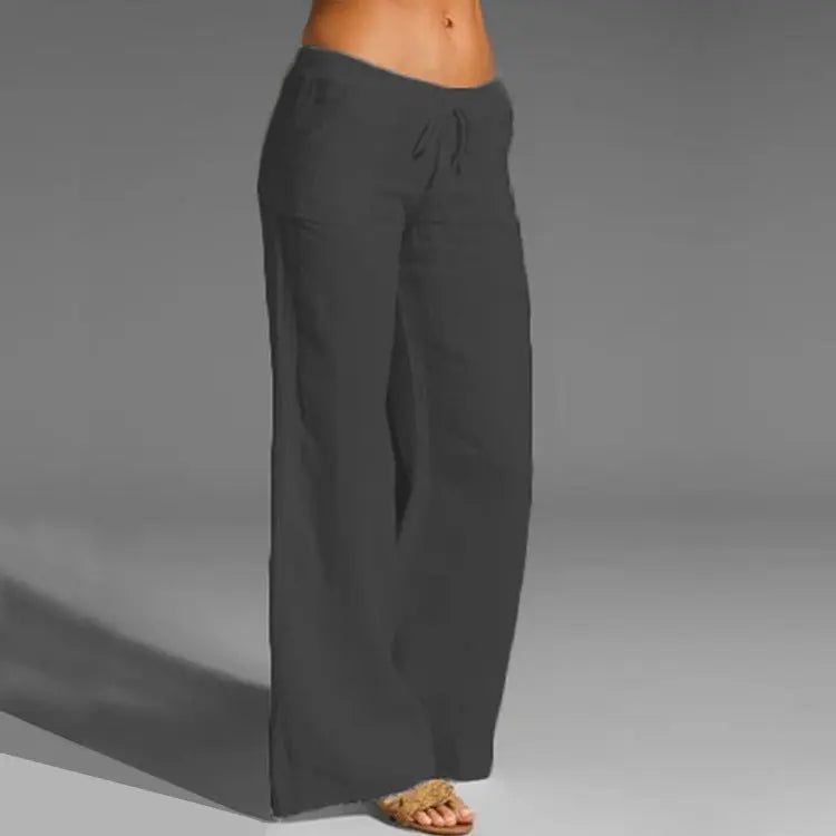Pantaloni estivi casual in lino da donna