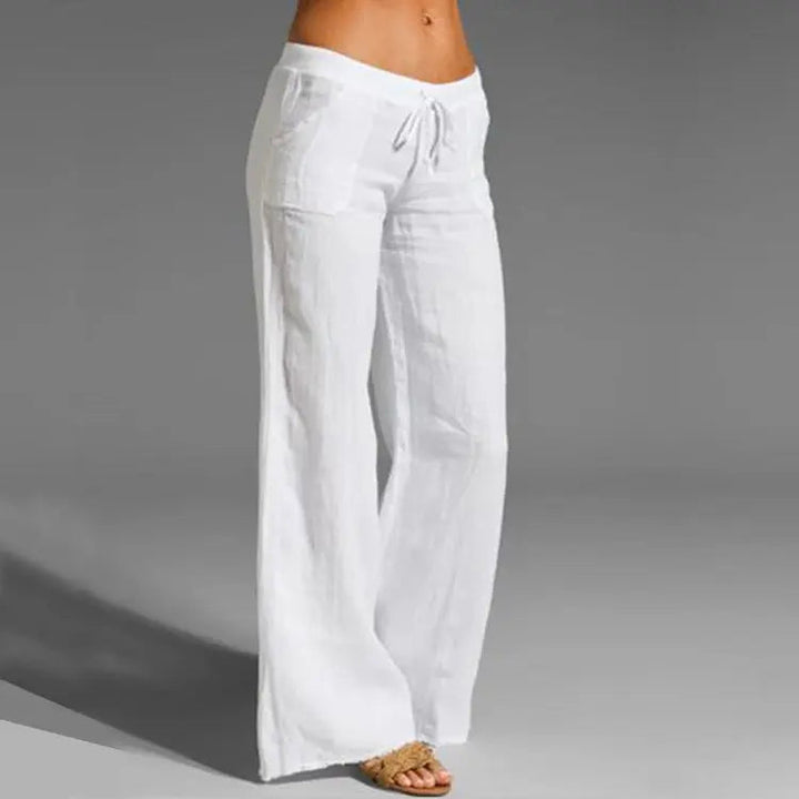 Pantaloni estivi casual in lino da donna