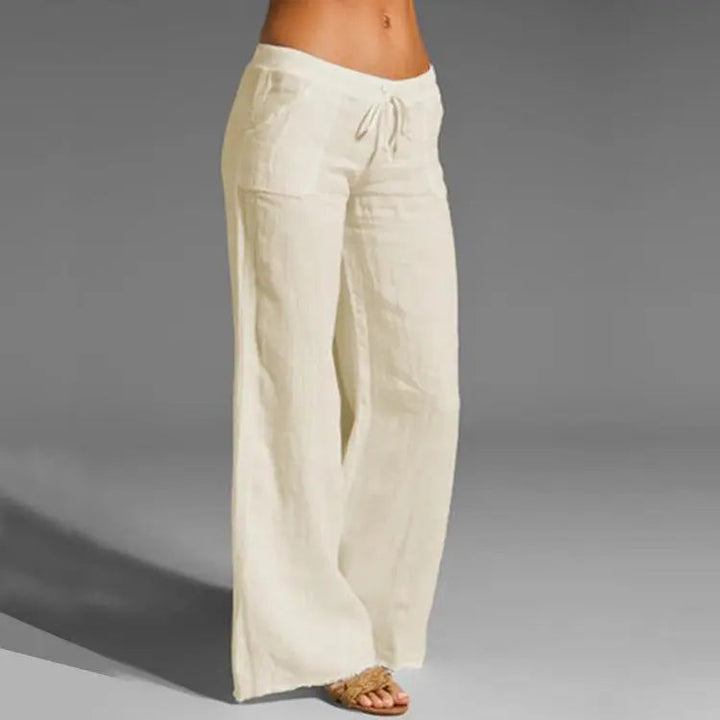 Pantaloni estivi casual in lino da donna