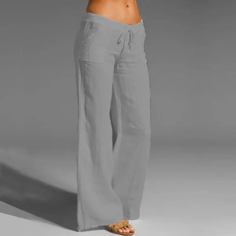 Pantaloni estivi casual in lino da donna