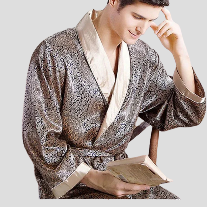 Accappatoio Kimono in raso da uomo