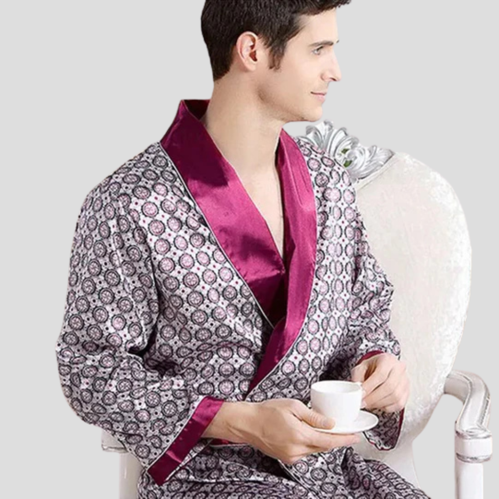 Accappatoio Kimono in raso da uomo