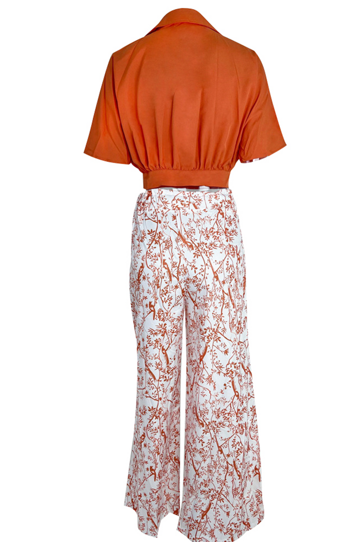 Set moderno ed elegante da donna, due pezzi e fluido