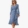 FloraLuxe - Abito Donna con Stampa Floreale e Collo a V