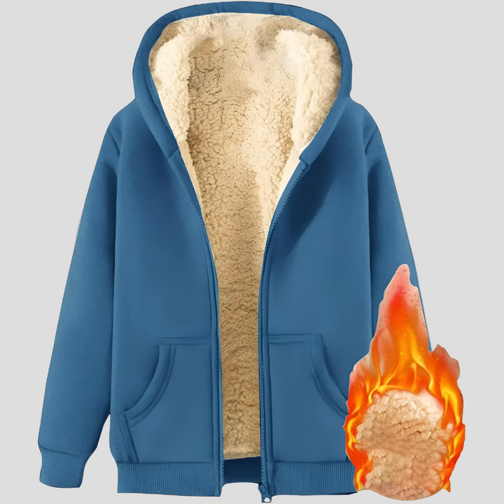 Giacca invernale con cappuccio e fodera in pile da uomo Warmth
