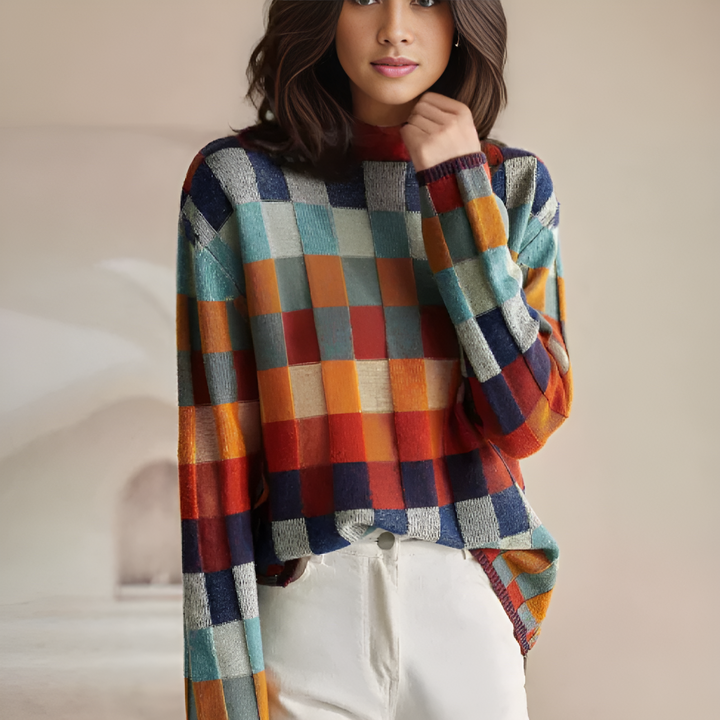 Maglione di cashmere lussuoso con collo alto