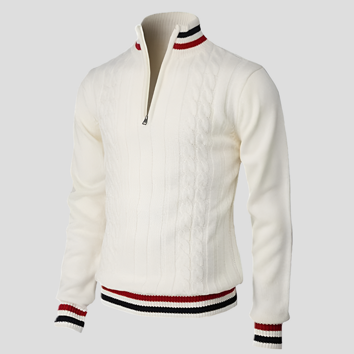Elegante maglione con cerniera per uomo