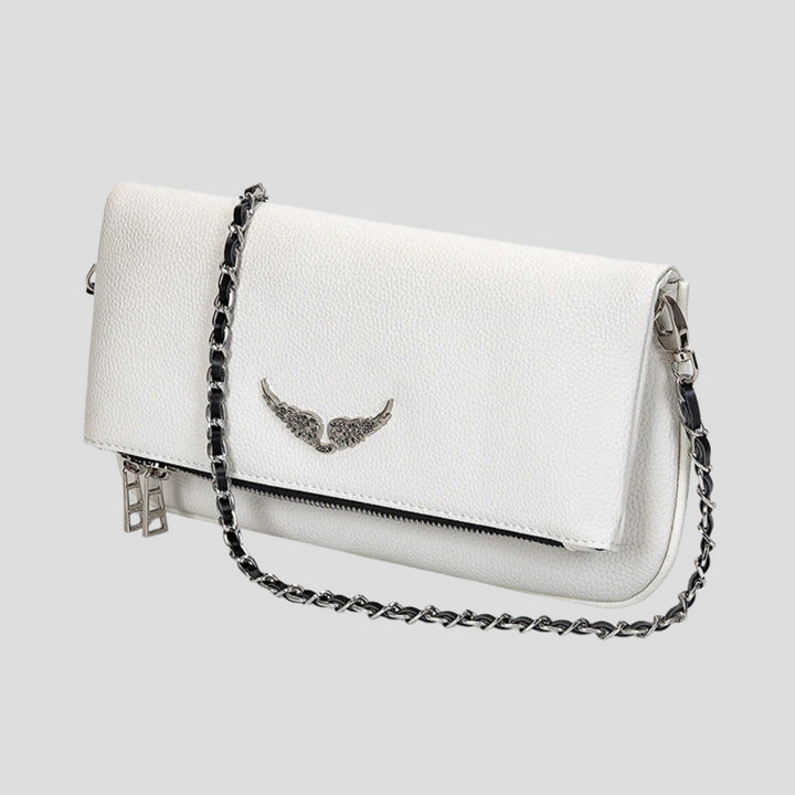 Elegante borsa in pelle con tracolla a catena