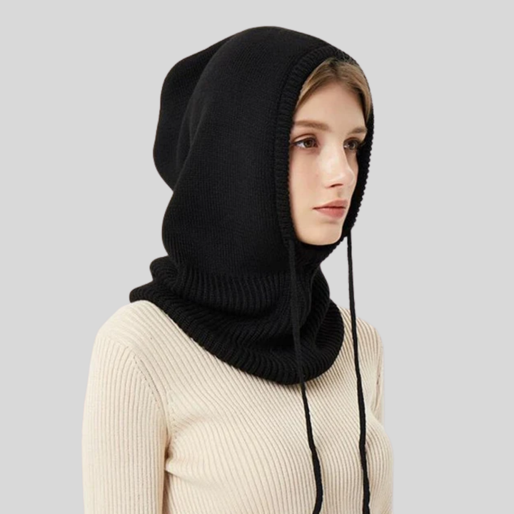 Cuello térmico invernal con capucha de punto