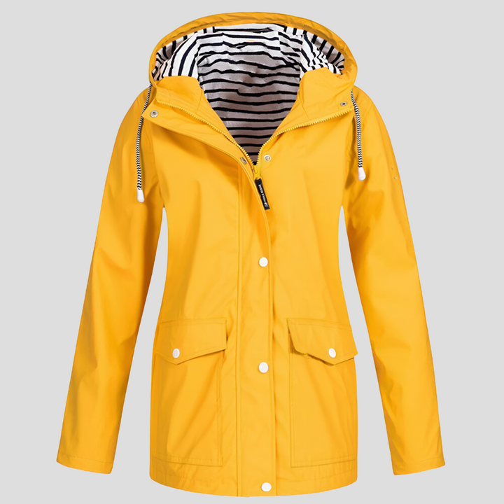 Giacca con cappuccio impermeabile e antivento da donna