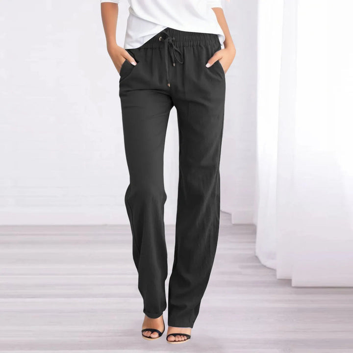 Pantaloni leggeri in cotone e lino da donna