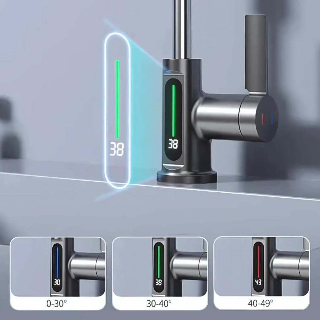Rubinetto flessibile a LED per cucina e bagno