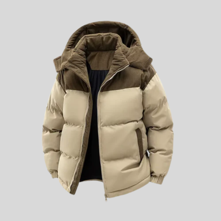 Chaqueta de invierno aislante para hombre con capucha