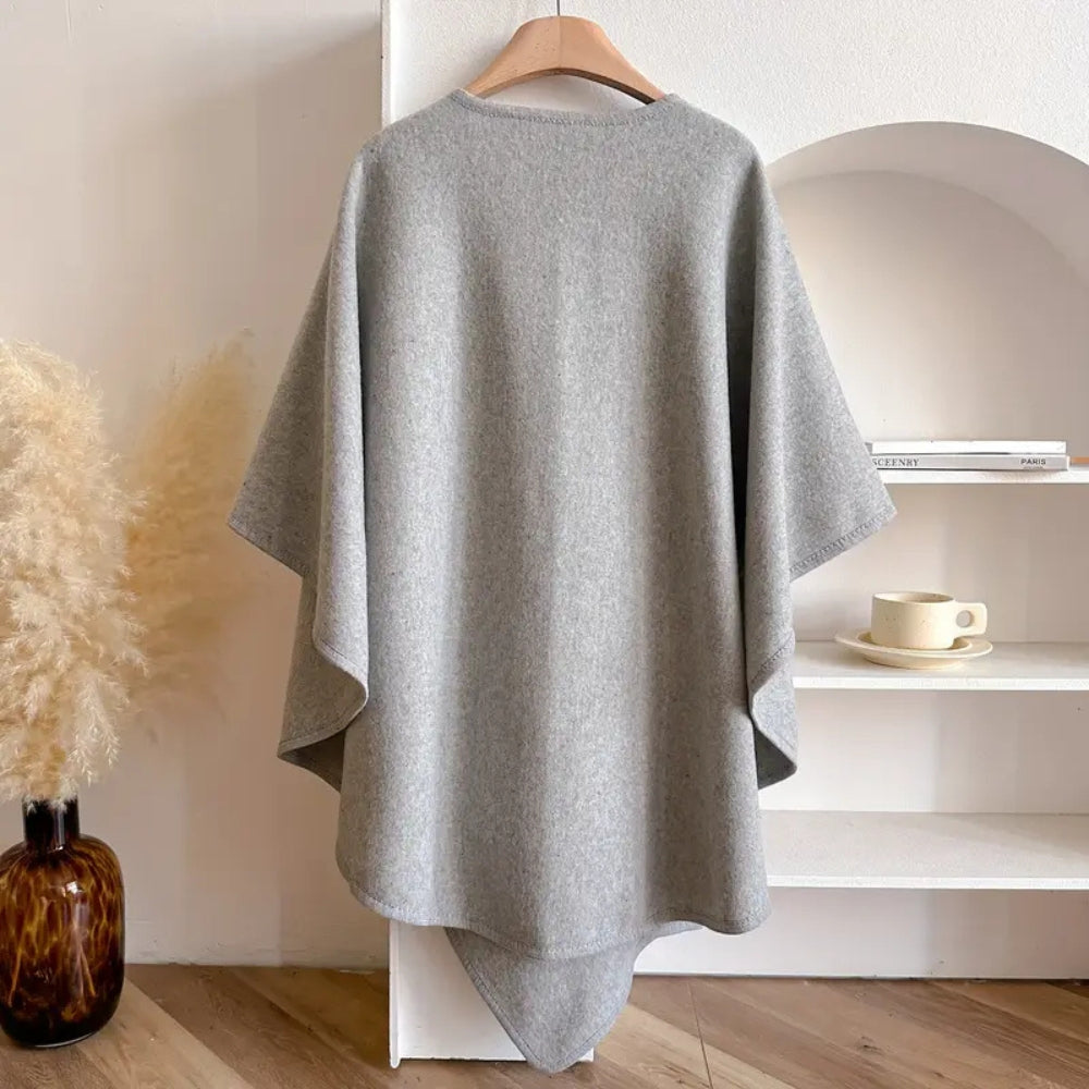 Lussuoso cappotto scialle antivento Poncho