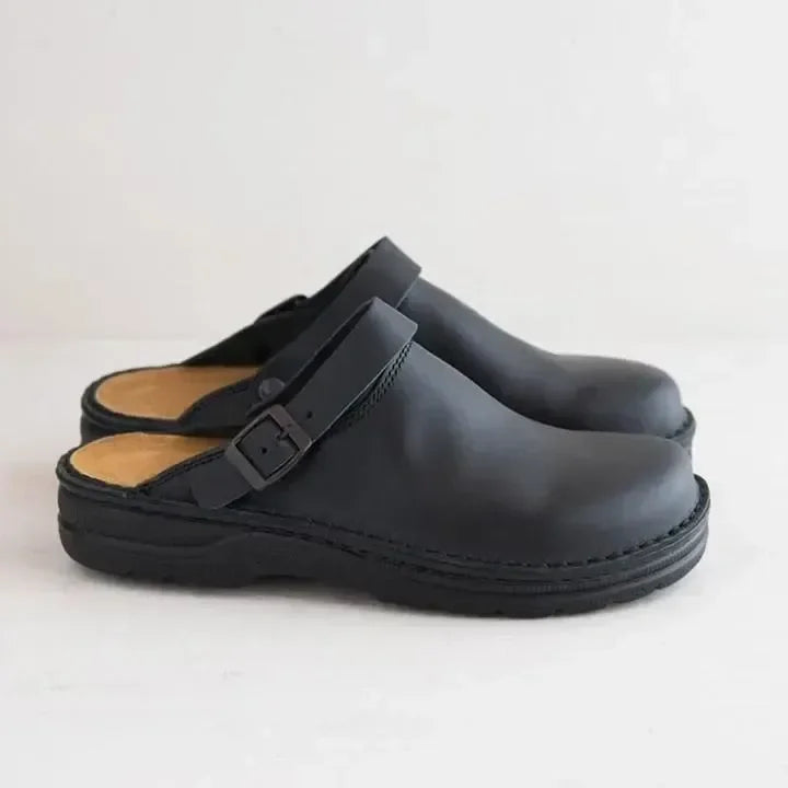 Zoccoli unisex Slip On in pelle