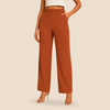 Pantaloni dritti da donna con elastico in vita