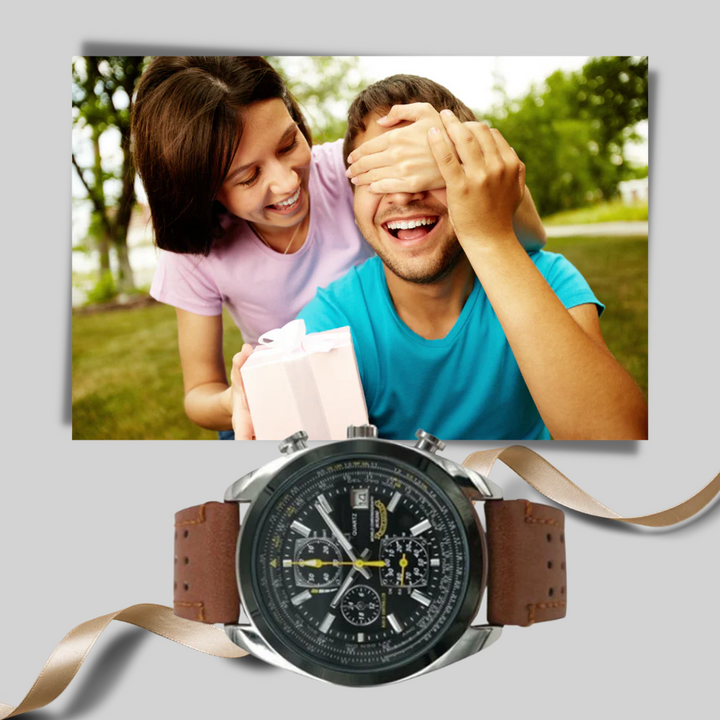 Orologio al quarzo da uomo: stile elegante con design impermeabile