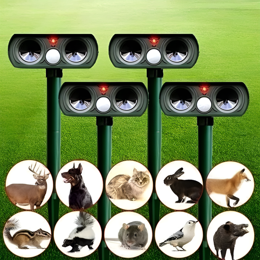 Repellente per parassiti animali a infrarossi alimentato ad energia solare