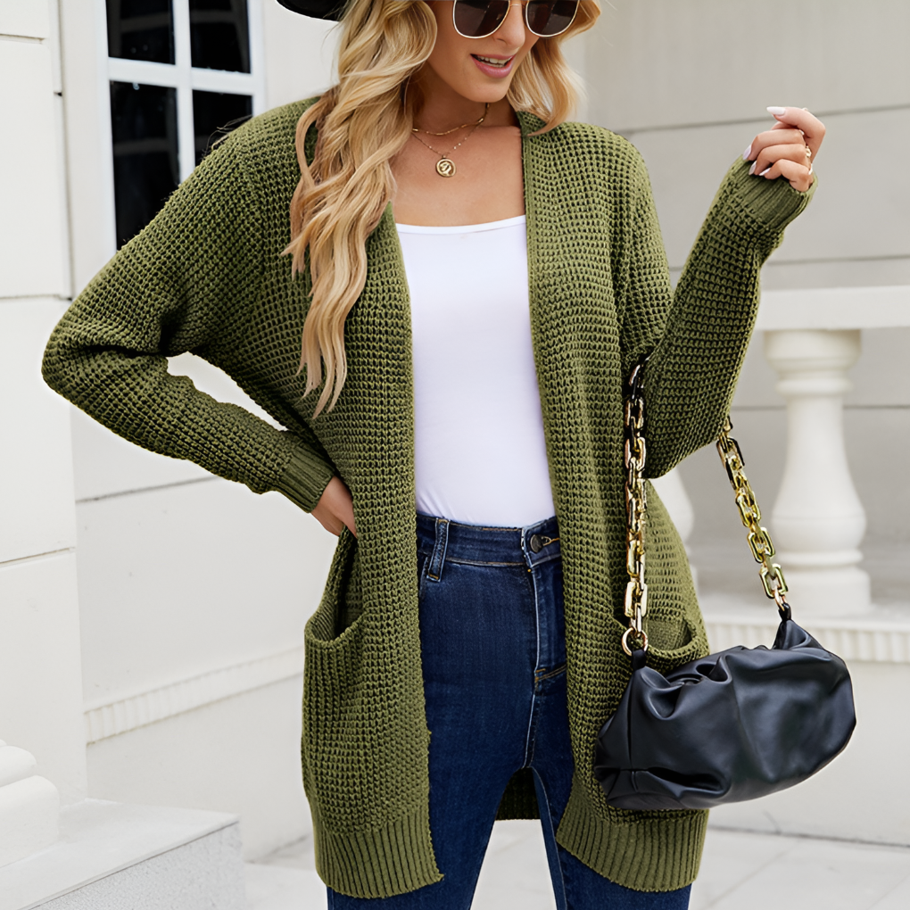 Cárdigan de manga larga para mujer | Estilo clásico