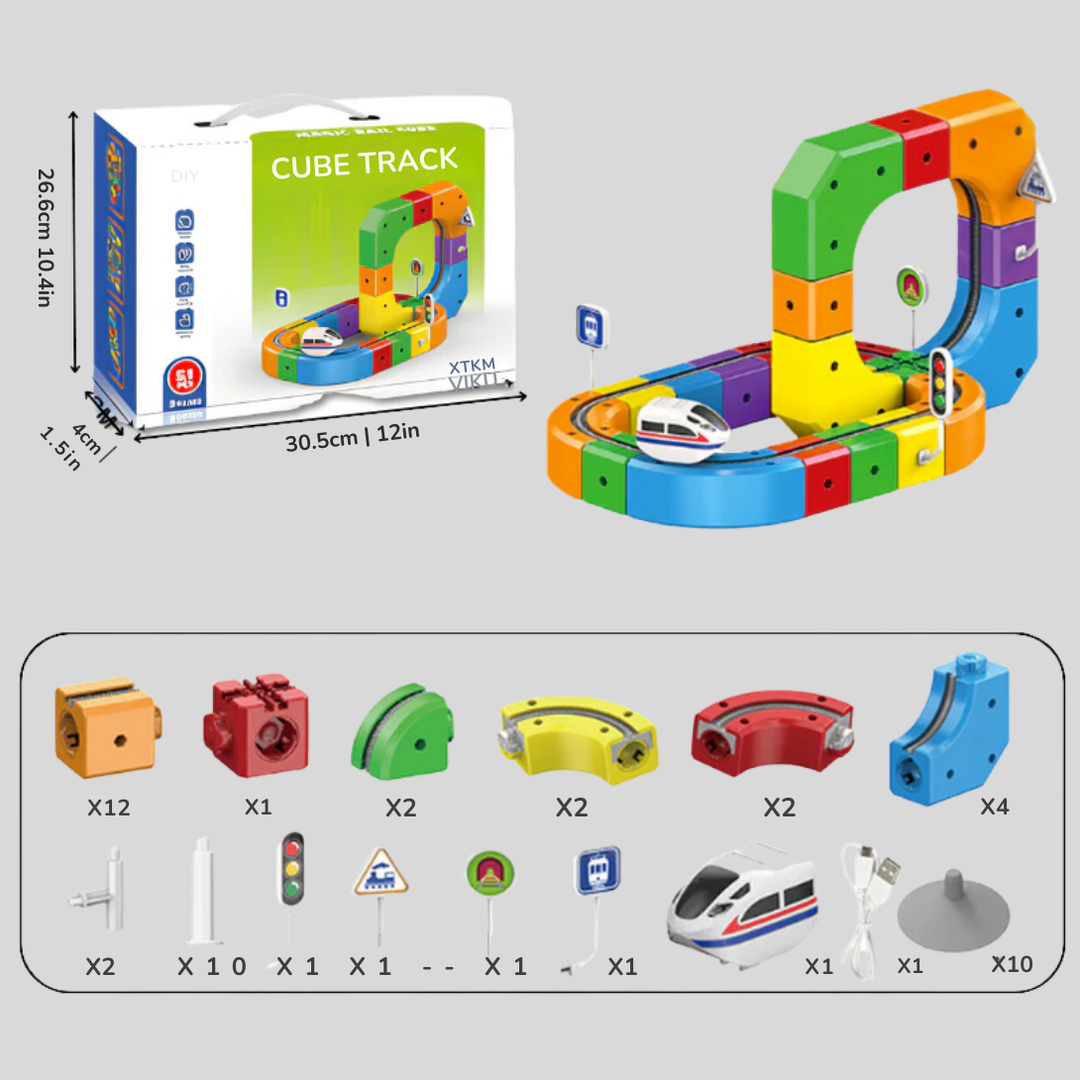 Set di costruzione di treni meccanici 3D