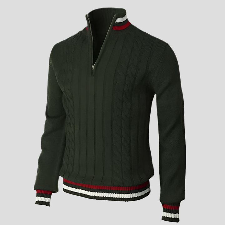 Elegante maglione con cerniera per uomo