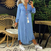 Abito in denim a maniche lunghe